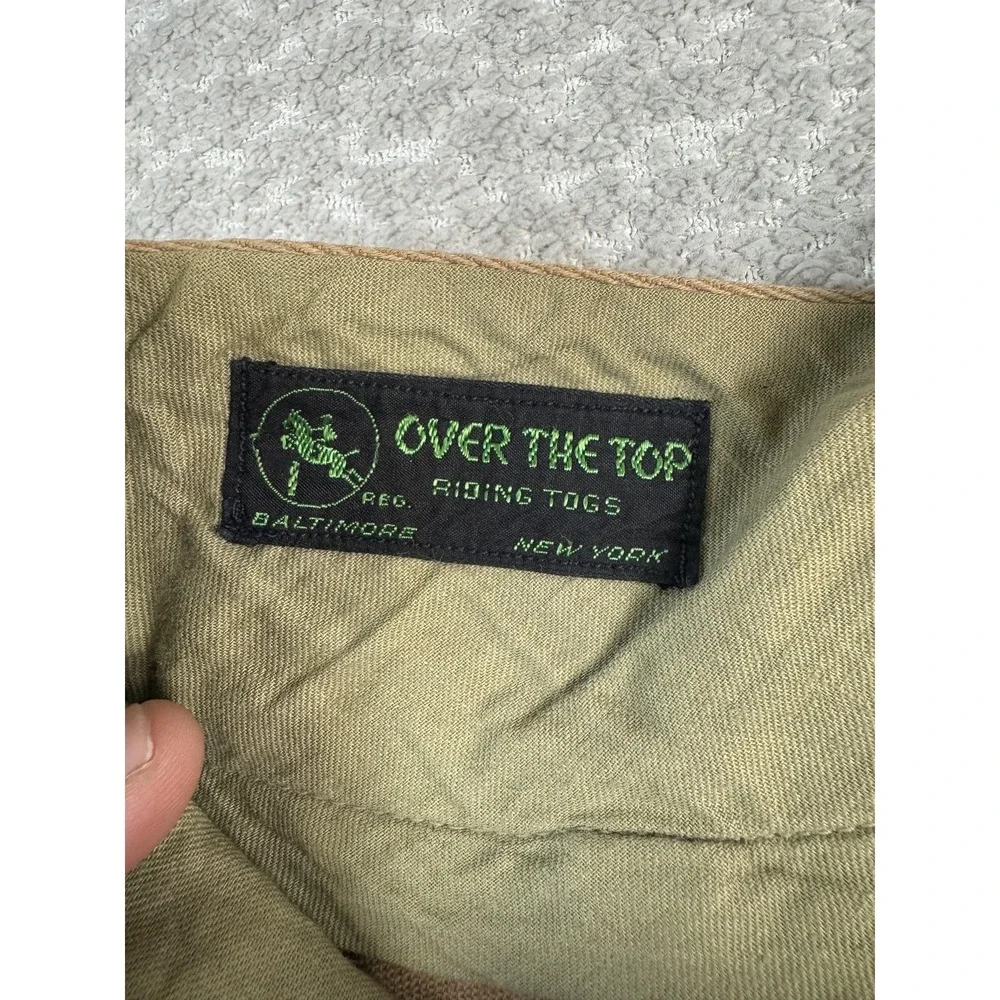 Vintage Over The Top Riding Togs Brown‎ Breeches Jodhpurs Suede Knee Patches